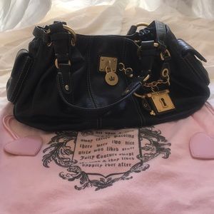 Juicy Couture black genuine leather bag